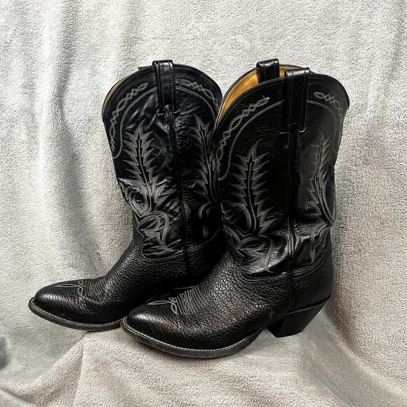 Vintage Tony Lama Mens 7.5ee Stallion Boot Style Leather Embroidered Made in USA main image 9